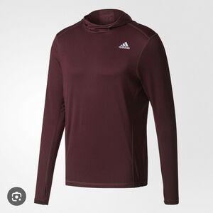 Adidas Maroon Long Sleeve Hoodie